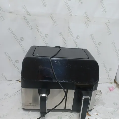 COOK'S ESSENTIALS 7.7L DUAL AIR FRYER IN BLACK