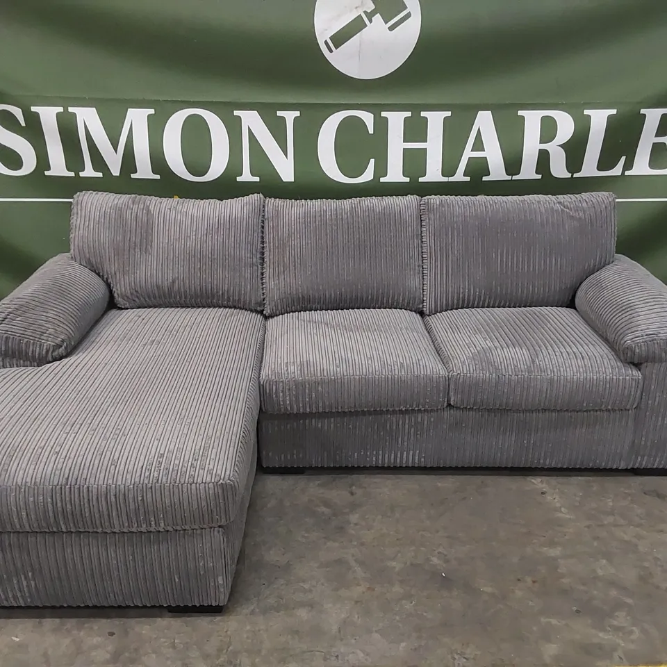 AMALFI LEFT HAND SCATTER BACK FABRIC CORNER CHAISE SOFA - CHARCOAL RRP £999