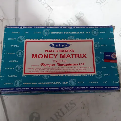BOX OF ASSORTED NAG CHAMPA MONEY METRIX INCENSE