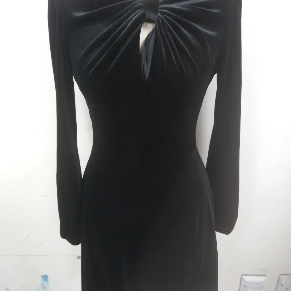 RIVER ISLAND BLACK LONG SLEEVE DRESS - 8