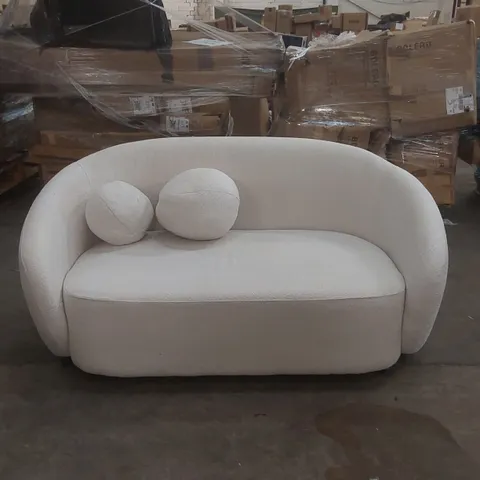 ROUNDI 2 SEATER BOUCLE SOFA - CREAM WHITE