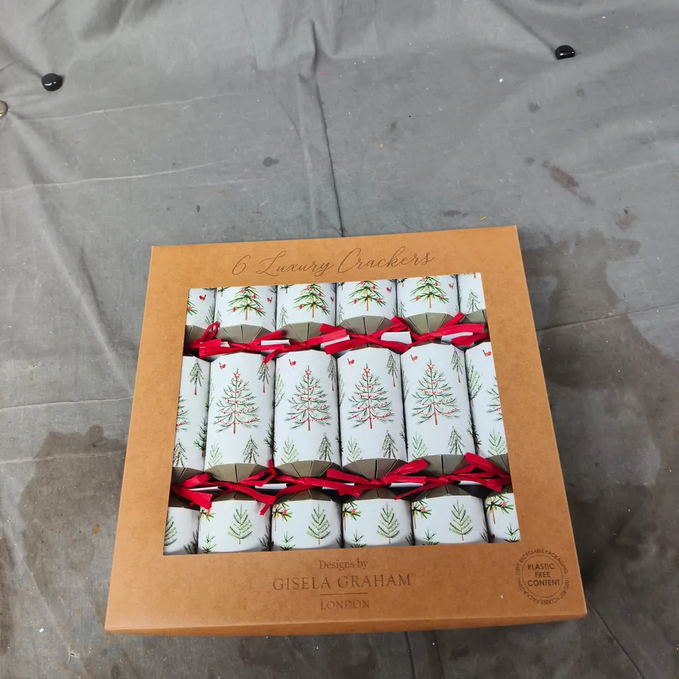6X GISELA GRAHAM LUXURY CHRISTMAS CRACKERS