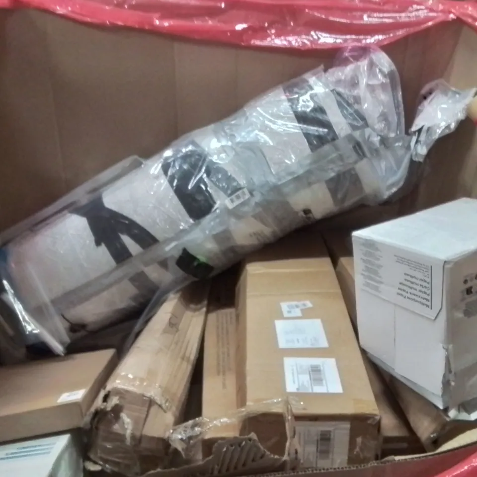 PALLET OF ASSORTED HOUSEHOLD GOODS AND PRODUCTS TO INCLUDE;MATTRESS TOPPER,ADJUSTABLE TOILET SEAT AND FRAME,MATTRESSES TOPPER