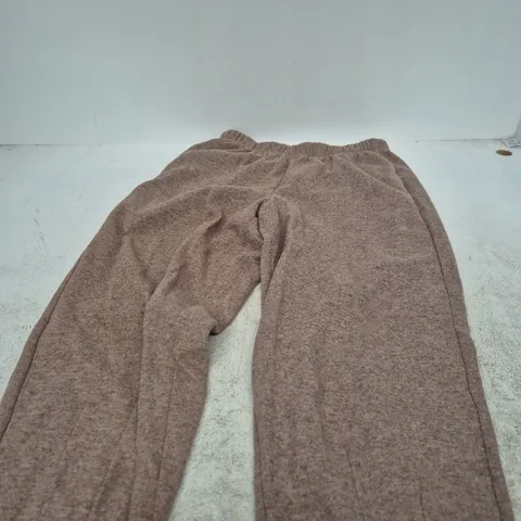 THREADBARE BROWN FLEECE JOGGERS, UK 12