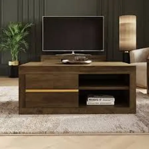 BOXED GFW ASTLEY 2 DRAWER 2 SHELF KNOTTY OAK COFFEE TABLE (1 BOX)