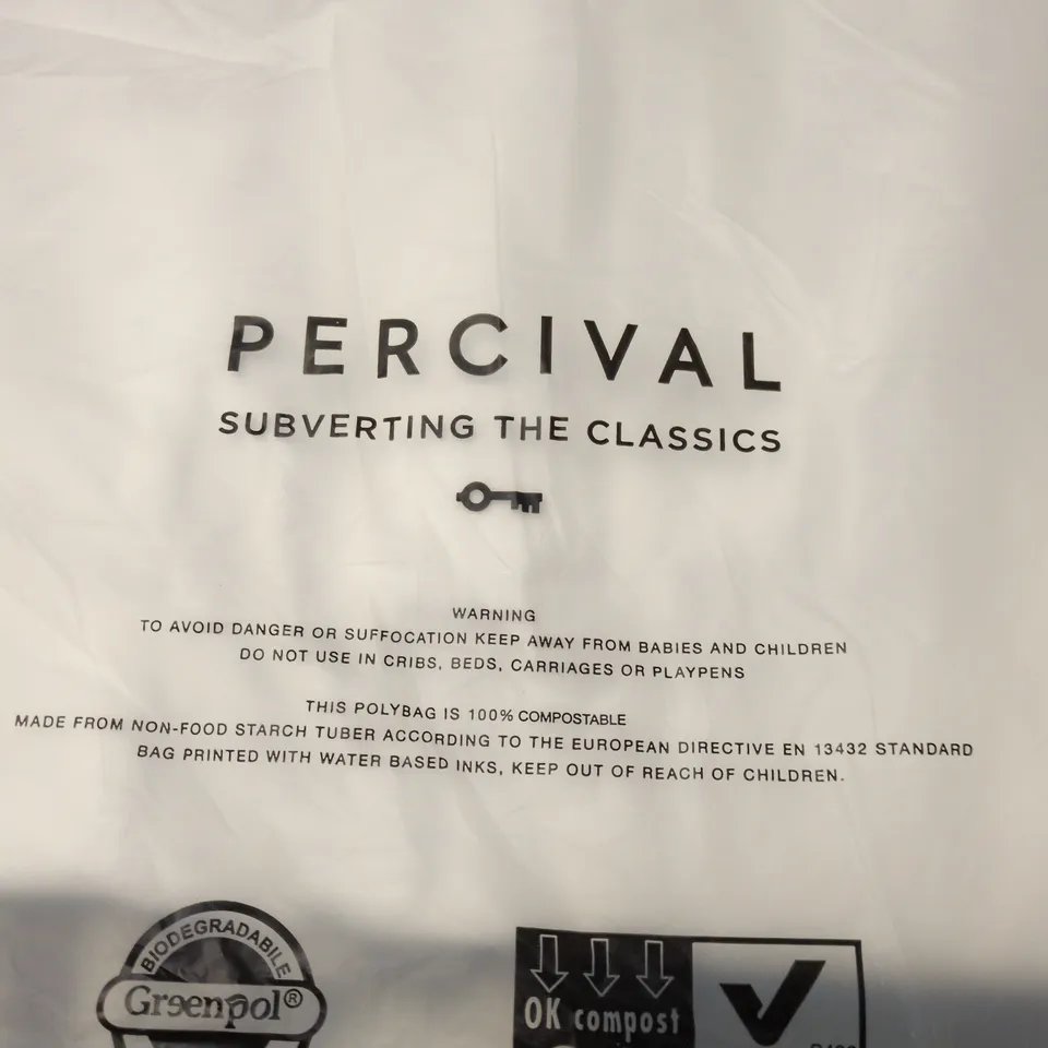 PERCIVAL BONSAI T SHIRT – WHITE, EMBROIDERED ORGANIC COTTON, SIZE M