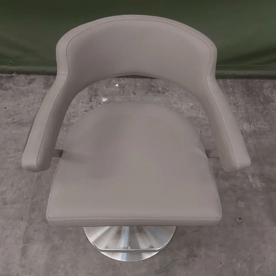 QUALITY DESIGNER FIRENZA STAINLESS STEEL AND PU LEATHER BAR STOOL