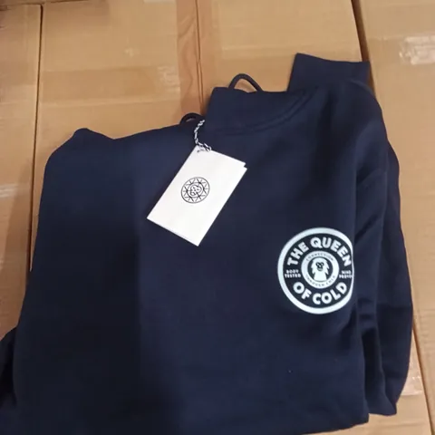 BOX OF BRASS MONKEY SWEATS - NAVY SIZE M APPROXIMATELY 12