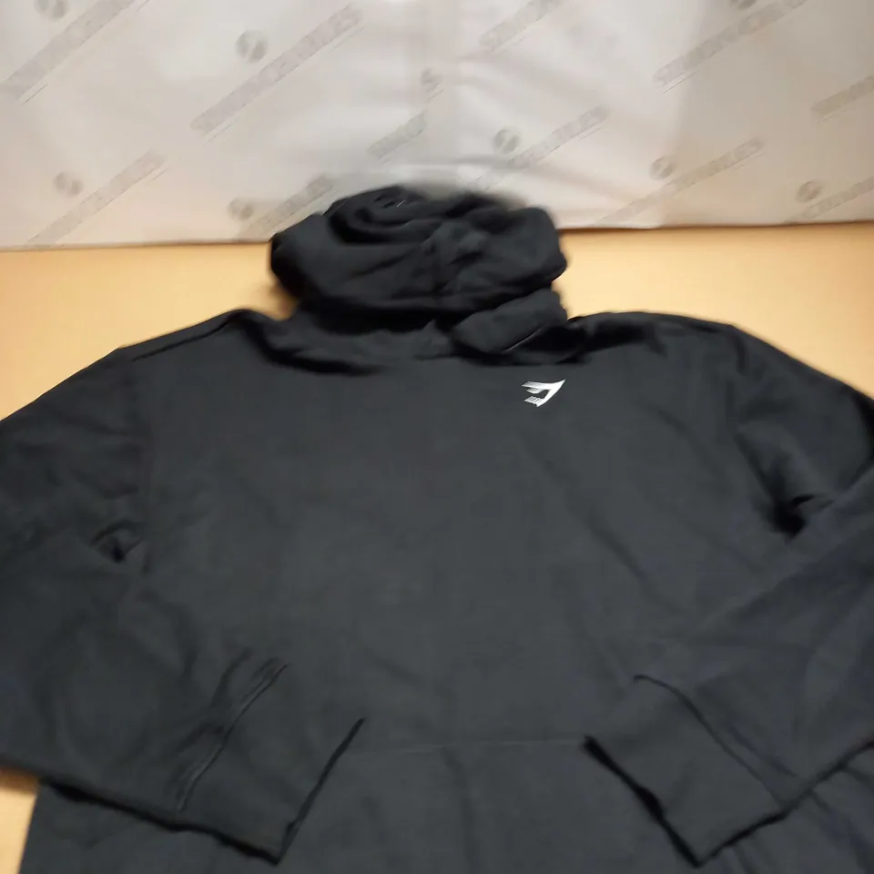 GYMSHARK BLACK HOODIE SIZE L