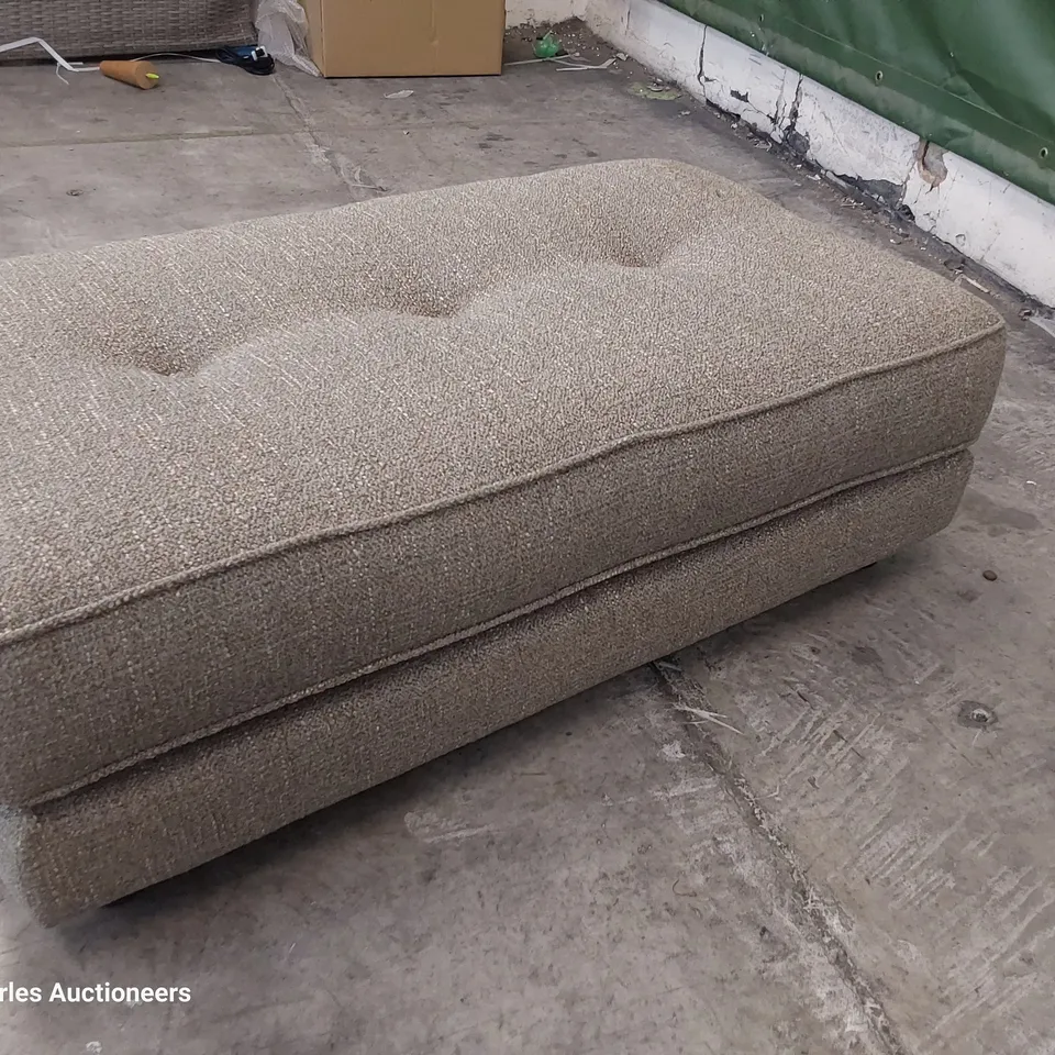 QUALITY BRITISH DESIGNER LOUNGE Co. FOOTSTOOL GREY FABRIC 