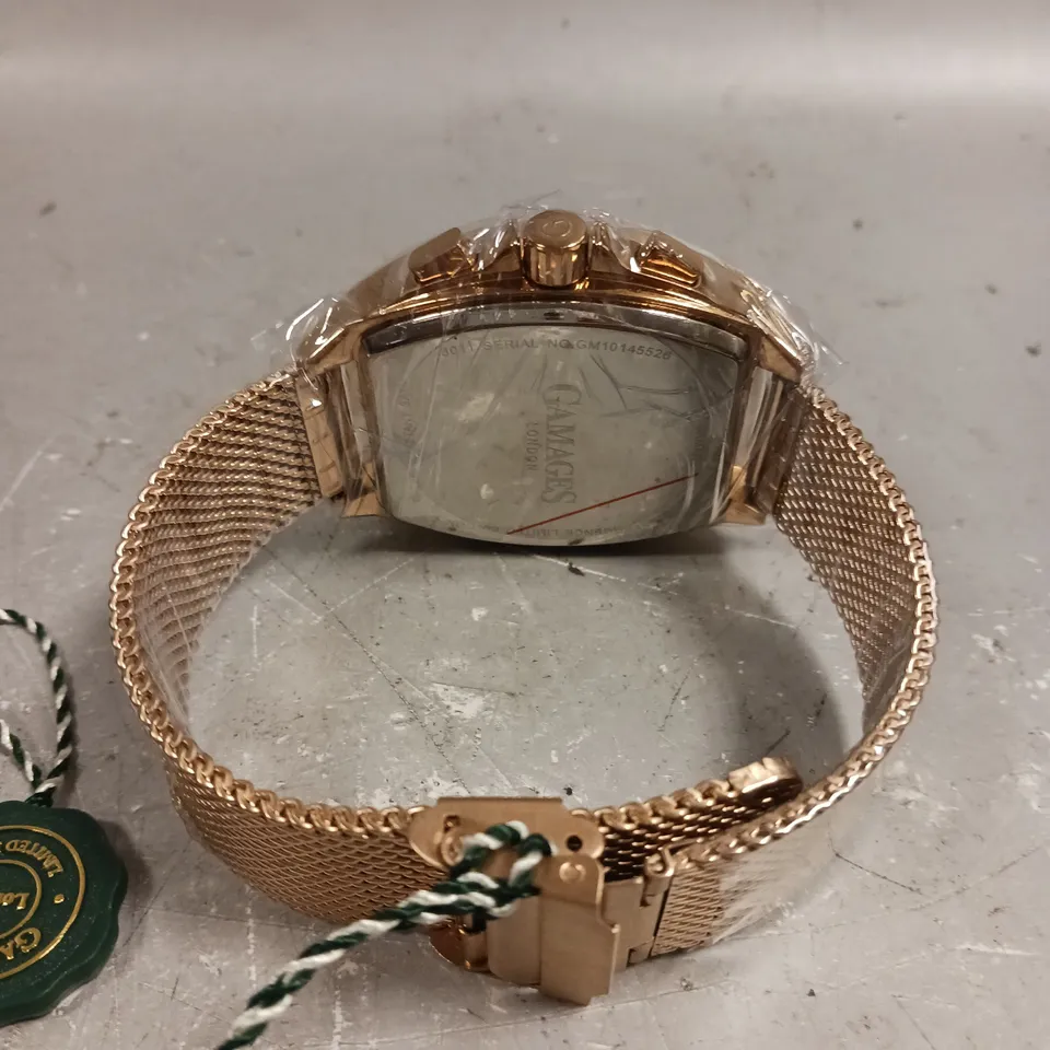 GAMAGES DIVERGENCE ROSE DIAL WATCH 