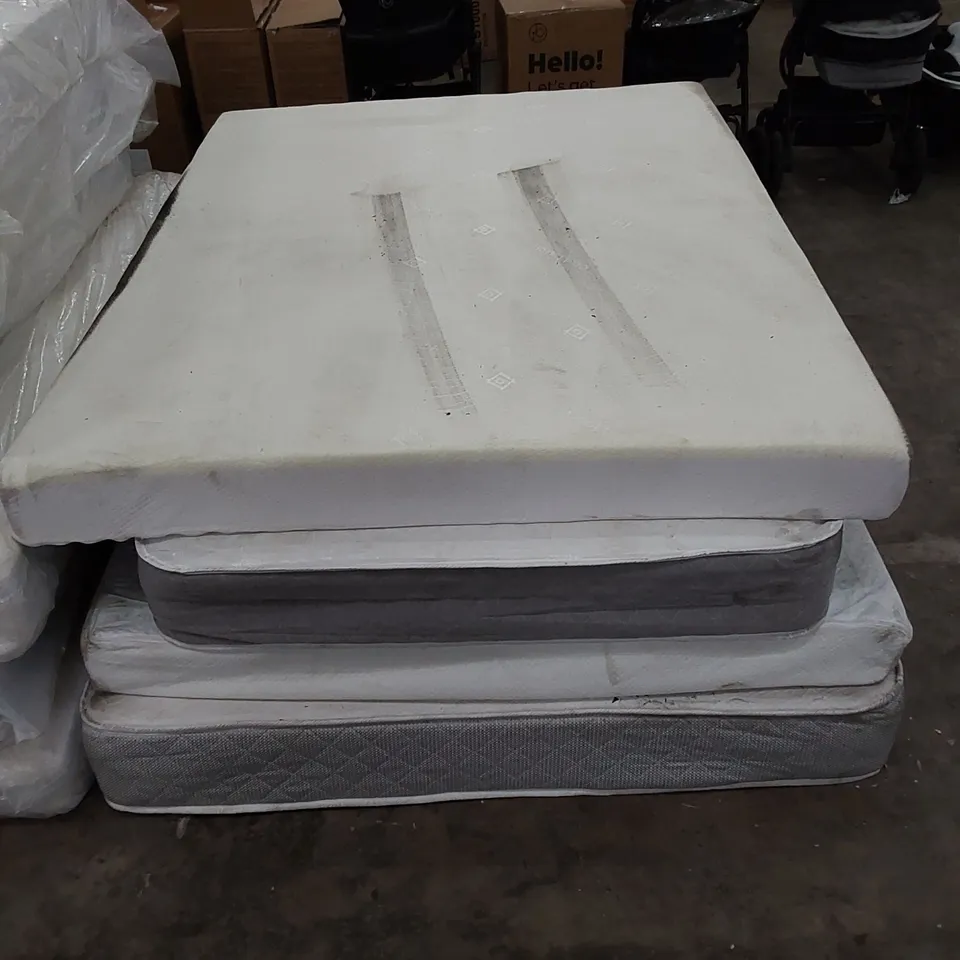 APPROX 4 X ASSORTED MATTRESSES. SIZES, BRANDS AND CONDITIONS VARY