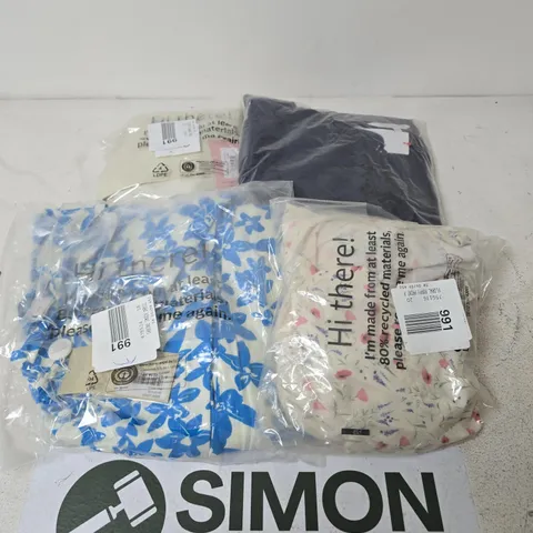 APPROXIMATELY 21 ASSORTED CLOTHING ITEMS IN VARIOUS SIZES, STYLES & SIZES TO INCLUDE IVORY JUMPSUIT , WHITE CRAFT TOP , PLEATED DRESS, ETC - COLLECTION ONLY