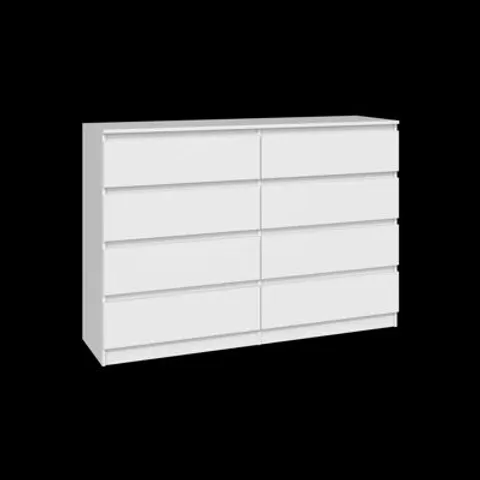 BOXED 8 DRAWER DRESSER MODERN CHEST OF DRAWERS FOR BEDROOM STORAGE (2 BOXES)