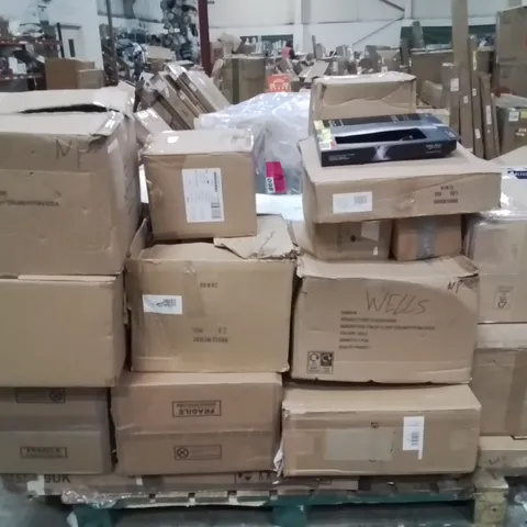 PALLET OF ASSORTED LIGHTS TO INCLUDE,FLOOR LAMP,CEILING LIGHT,TABLE LAMP