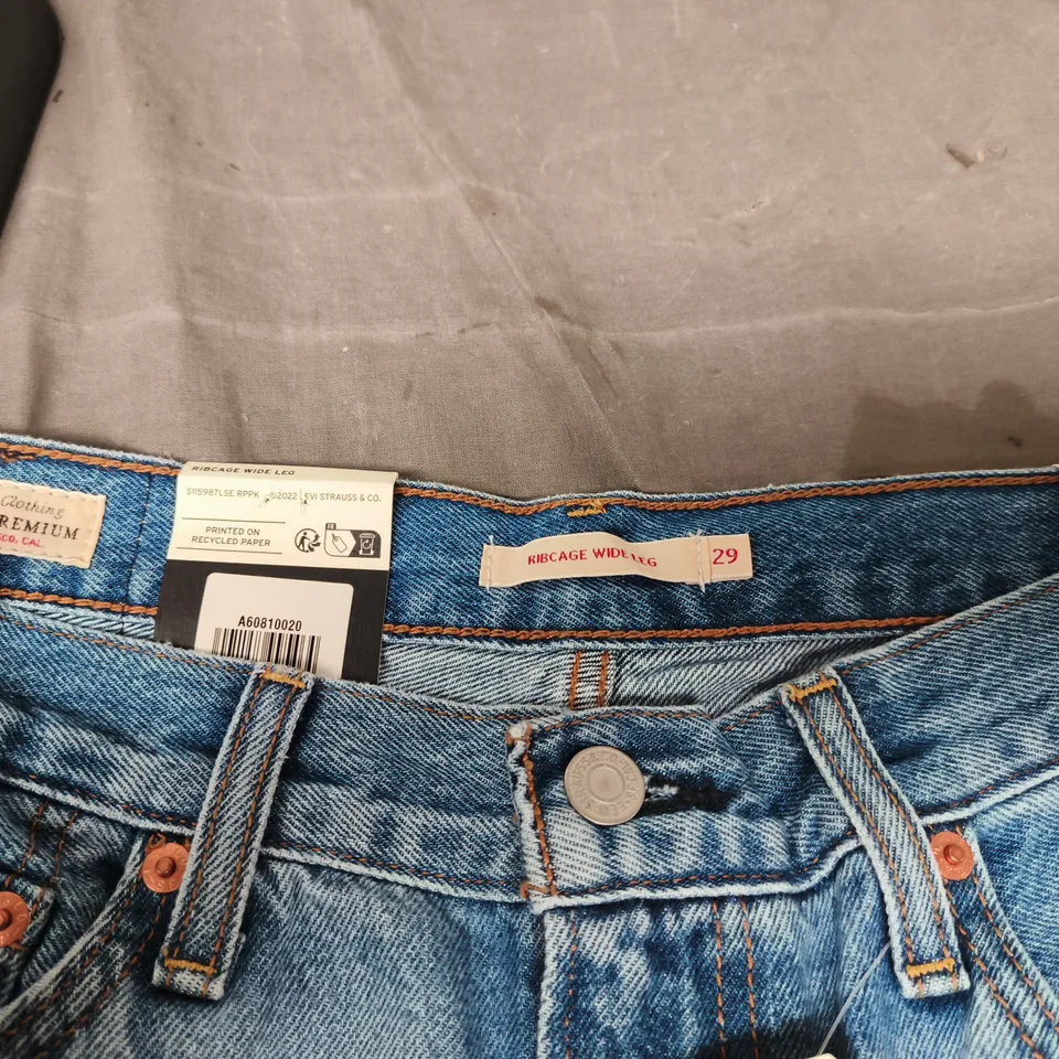 LEVI'S RIBCAGE WIDE-LEG JEANS – WOMEN'S BLUE DENIM, SIZE 29 (LEVI'S PREMIUM)