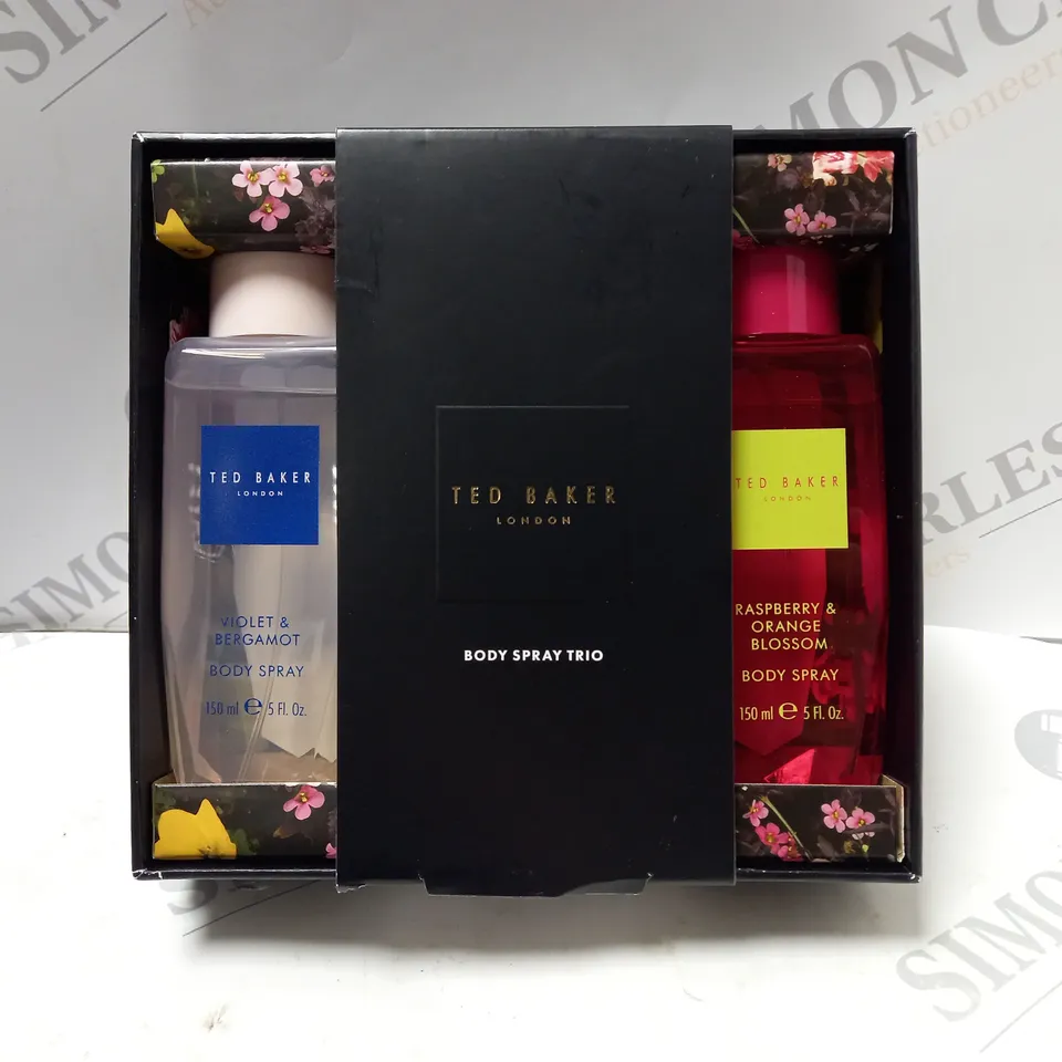BOXED TED BAKER LONDON BODY SPRAY TRIO GIFT SET 