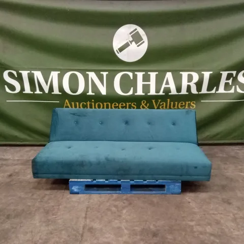 CADIZ VELVET SOFA BED - TEAL