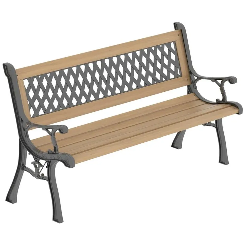 BOXED GARDEN VIDA GARDEN BENCH - CROSS STYLE