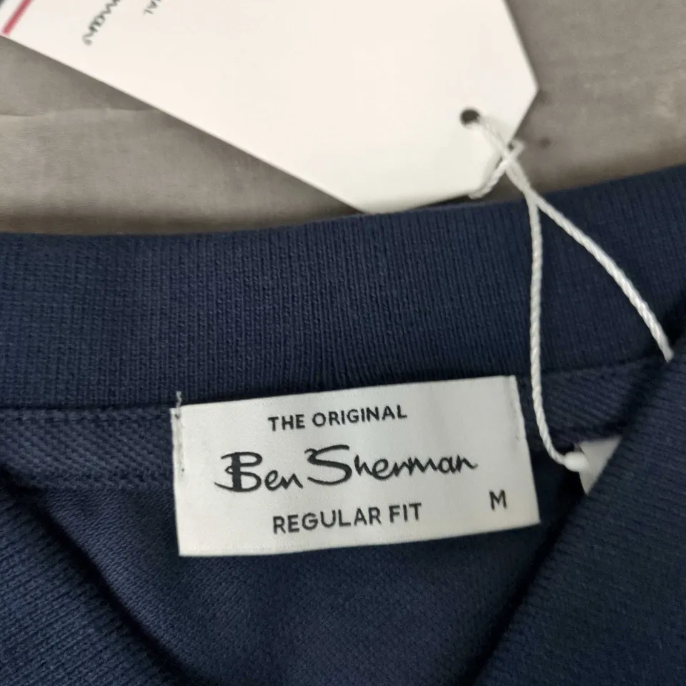 BEN SHERMAN POLO SHIRT – NAVY, REGULAR FIT, UK SIZE M