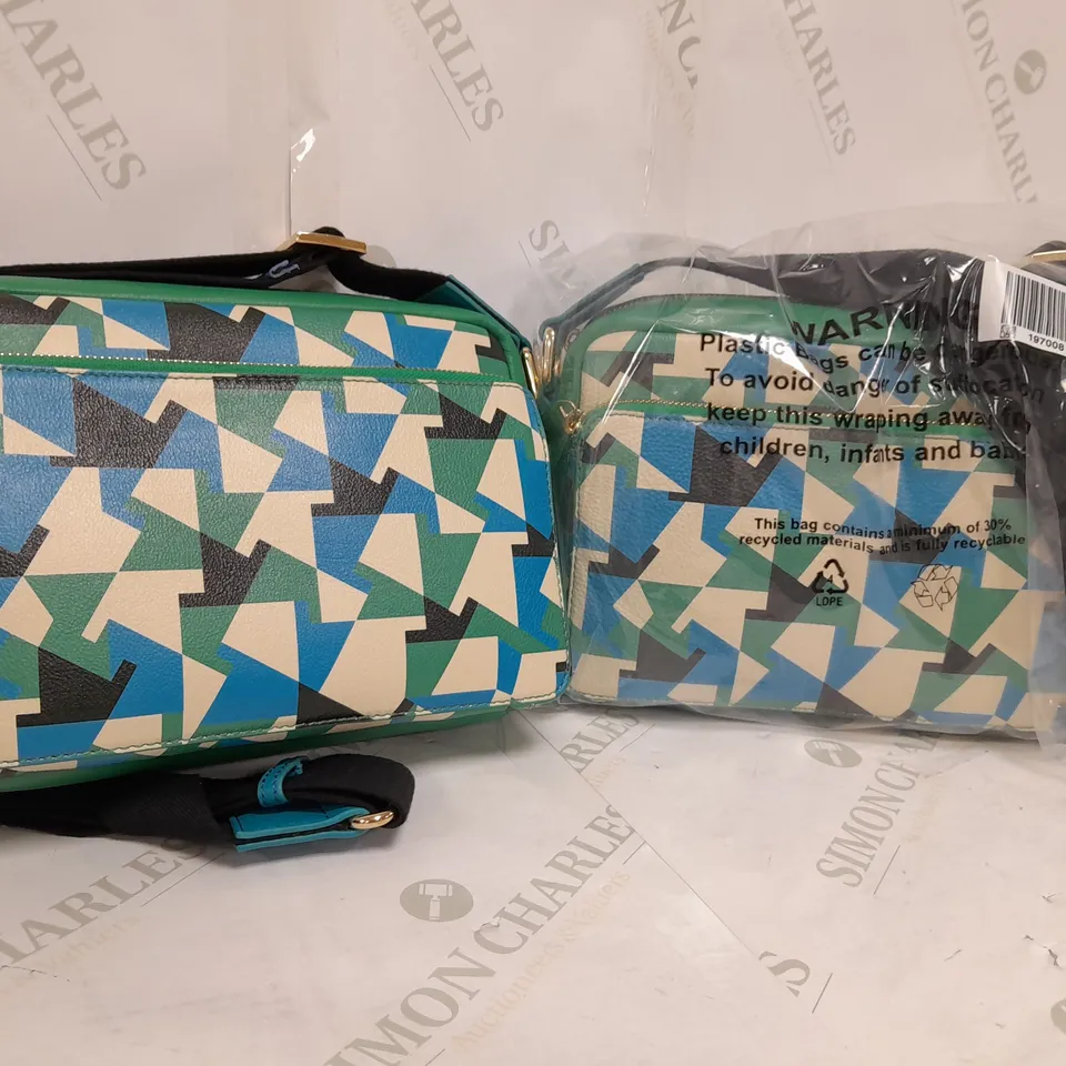 BEN DE LISI ONE STRAP BAG GREEN, BLACK AND BLUE X 2