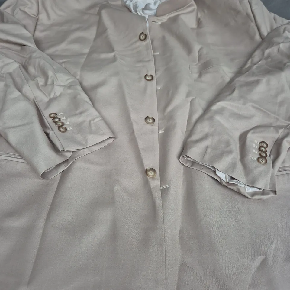 HOCKERTY BUTTON UP BLAZER JACKET, BEIGE - SIZE XL