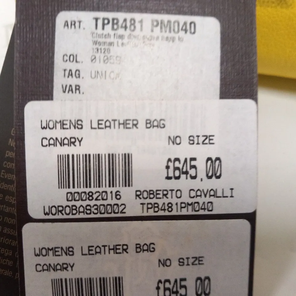 ROBERTO CAVALLI CANARY WOMEN'S LEATHER BAG
