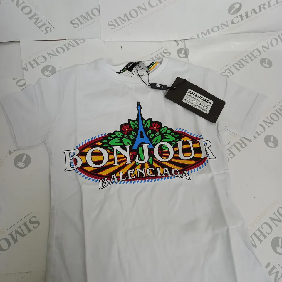 BALENCIAGA GRAPHIC T-SHIRT SIZE 4 YEARS