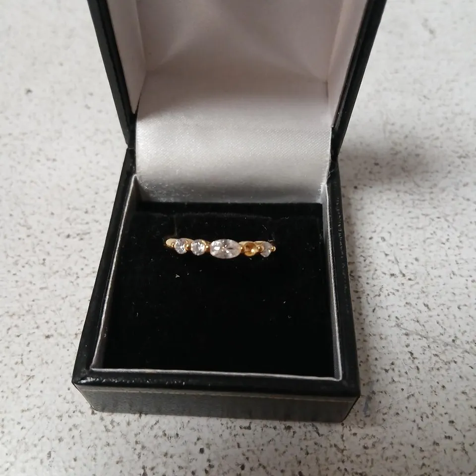 DIAMONIQUE 0.46CT TW MINI OVAL RING STERLING SILVER