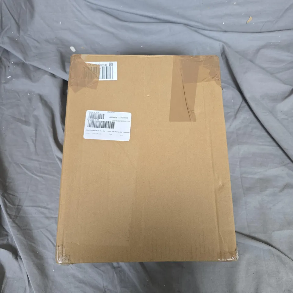 HOME STORIES SET OF TWO 2-IN-1 LAMPS WITH REMOVABLE LAMPSHADE