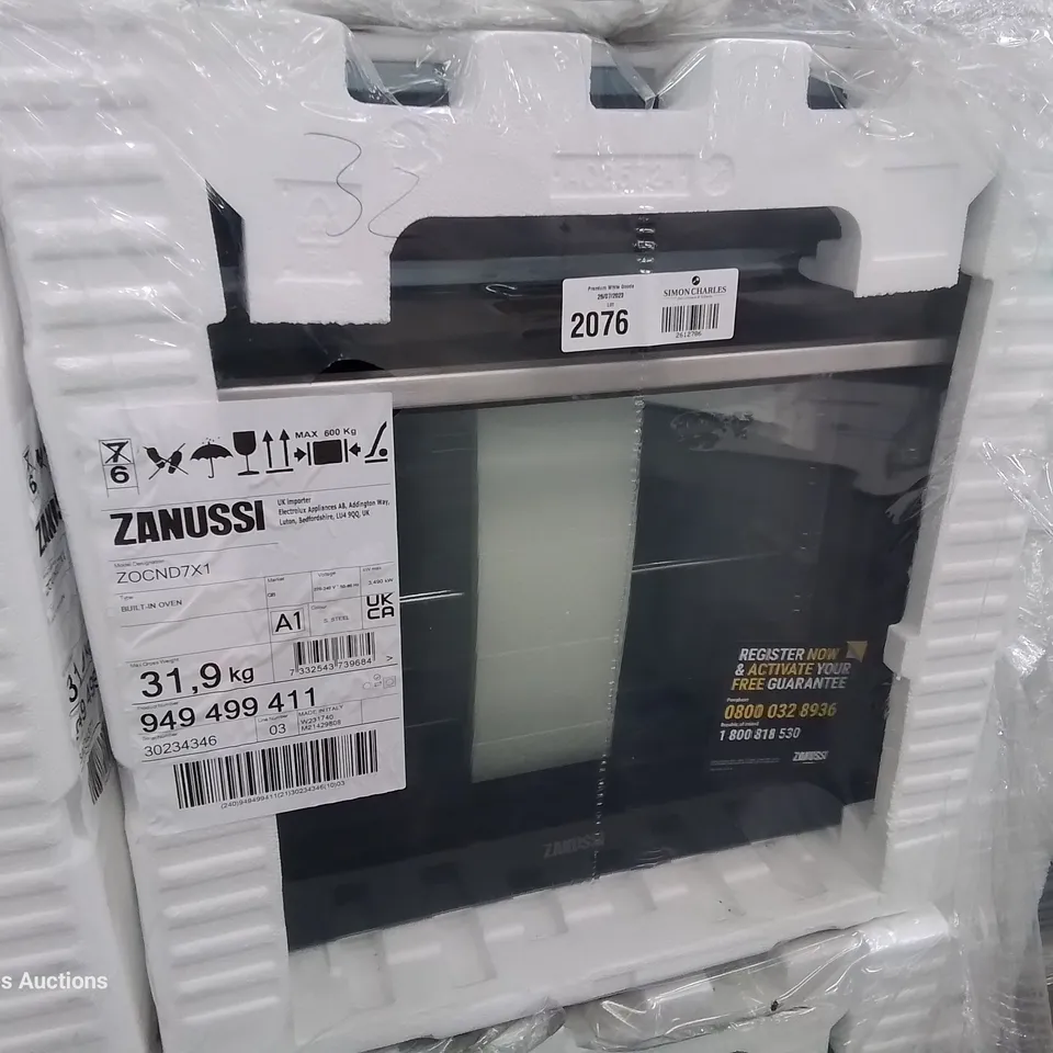 ZANUSSI SERIES 20 FANCOOK BUILT IN CATALYTIC SINGLE OVEN IN STAINLESS STEEL Model ZOCND7X1