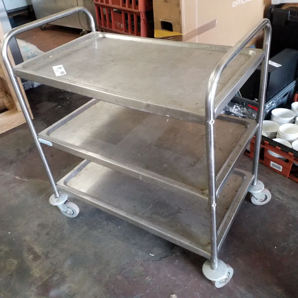 3-TIER STAINLESS STEEL SERVICE TROLLEY 