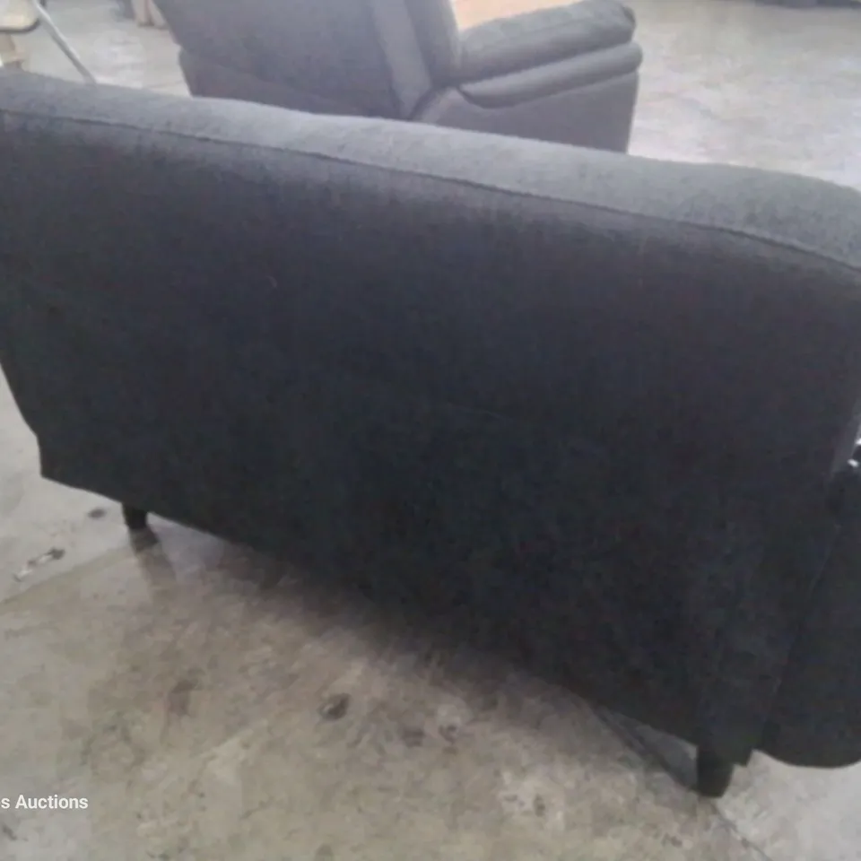 DESIGNER TWO SEATER SOFA CHARCOAL FABRIC 