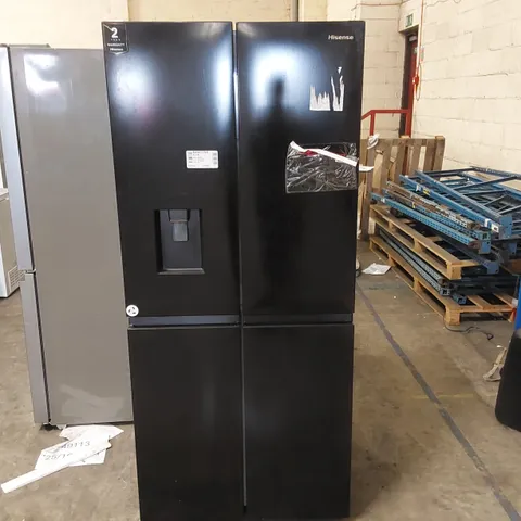 HISENSE RQ560N4WBF FREESTANDING CROSS DOOR FRIDGE FREEZER IN BLACK- COLLECTION ONLY