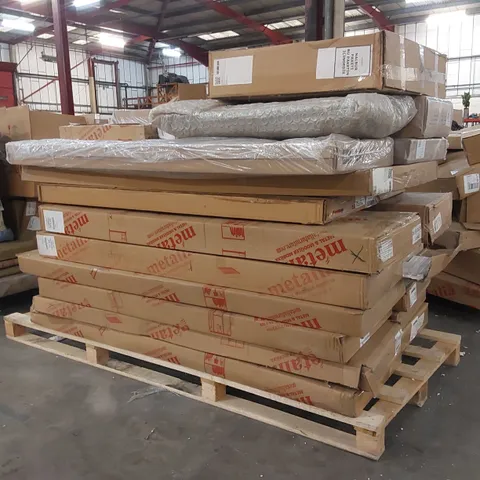 PALLET TO CONTAIN A LARGE ASSORTMENT OF DESIGNER FURNITURE PARTS - MIX OF BRAND NEW AND RETURNED ITEMS