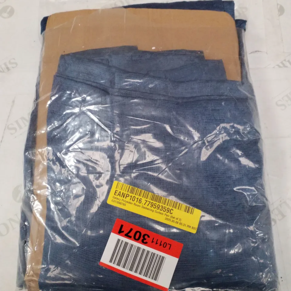 GALAXY PENCIL PLEAT ROOM DARKENING CURTAINS 66 X 72 - GALAXY NAVY(SET OF 2)