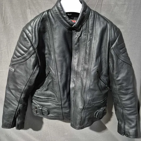 SKINTAN LEATHER JACKET IN BLACK - LARGE