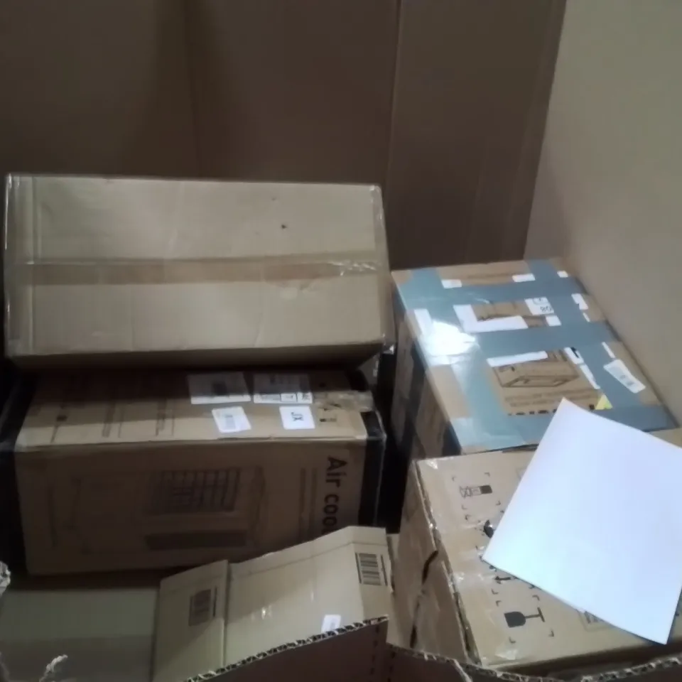 PALLET OF ASSORTED HOUSEHOLD GOODS AND PRODUCTS TO INCLUDE;PLAYPEN,AIR COOLER,LED CEILING LIGHT