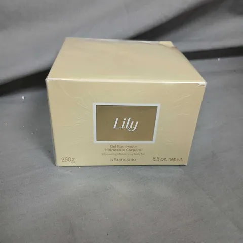 BOXED AND SEALED LILY GEL ILUMINADOR SHIMMERING MOISTURIZING BODY GEL 250G
