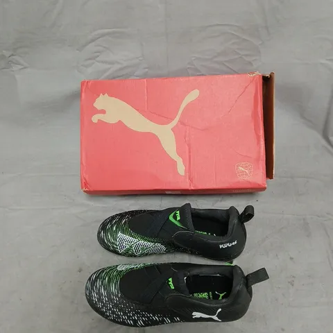 PUMA FUTURE 8 MATCH LL FG/AG JR FOOTBALL BOOTS – BLACK/FLUO GREEN, UK 13