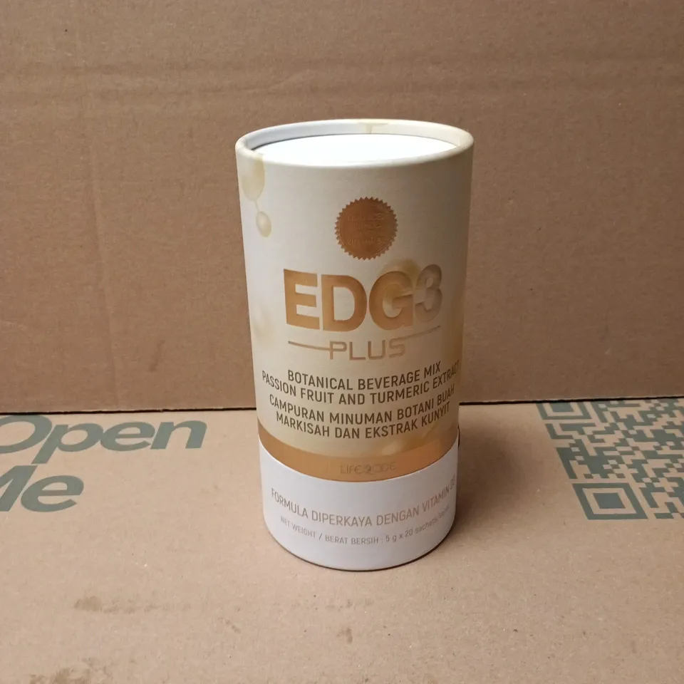 EDG3 PLUS BOTANICAL BEVERAGE MIX PASSION FRUIT AND TURMERIC EXTRACT 100G WITH MANUAL