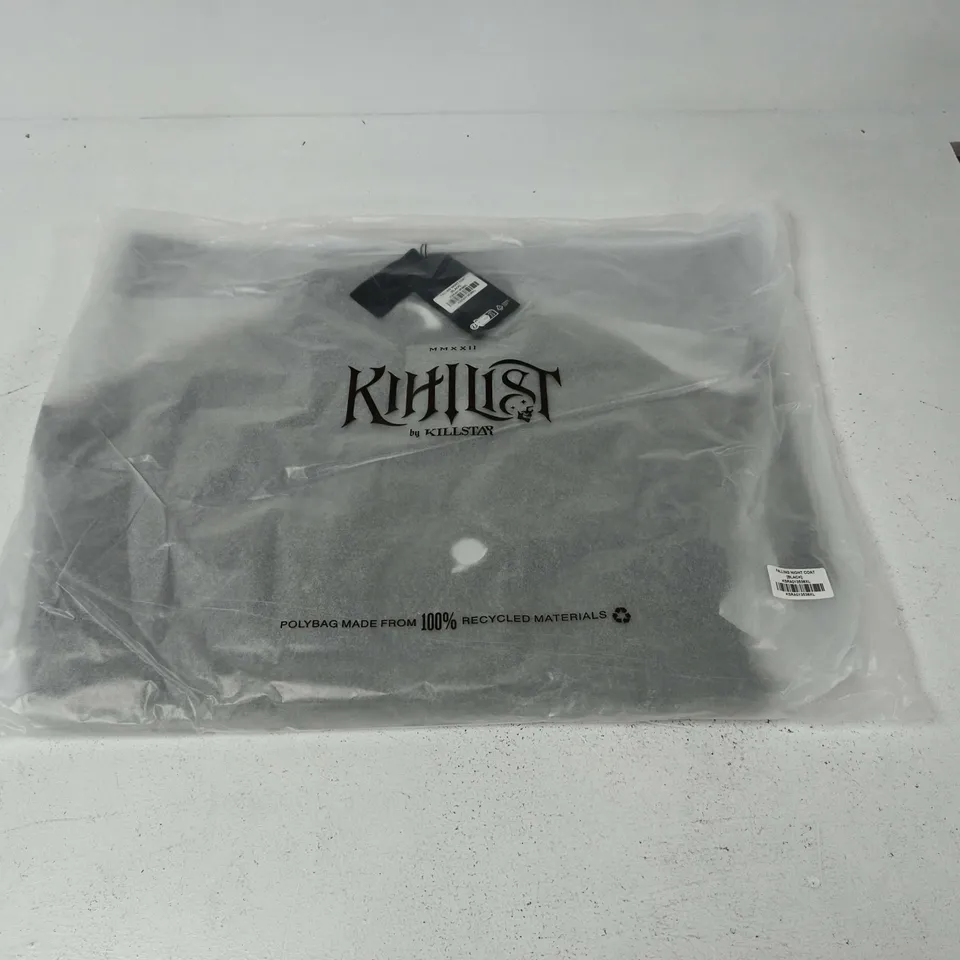 LOT OF APPROXIMATELY 9 BRAND NEW KILLSTAR FALLING NIGHT COATS IN BLACK - VARIOUS SIZES
