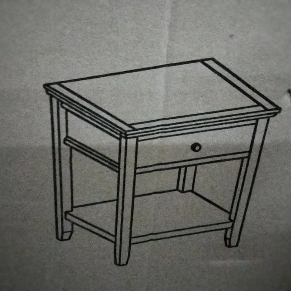 BOXED CORISANDE SIDE TABLE WITH STORAGE