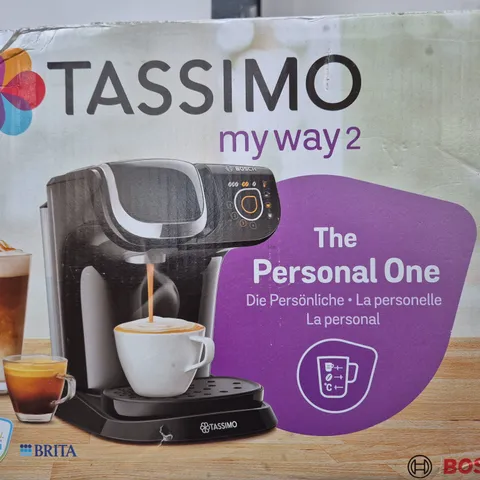 BOXED TASSIMO TAS6502GB MY WAY POD COFFEE MACHINE - BLACK