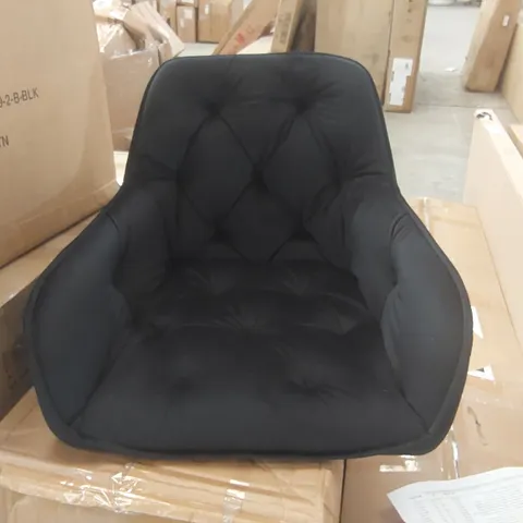 BOXED SET OF 2 BLACK VELVET DINING CHAIR 