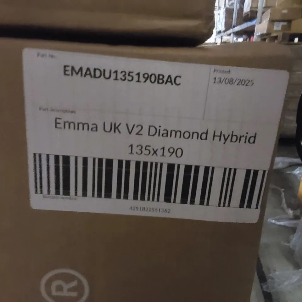 BRAND NEW BOXED EMMA UK V2 DIAMOND HYBRID 135 x 190 DOUBLE MATTRESS