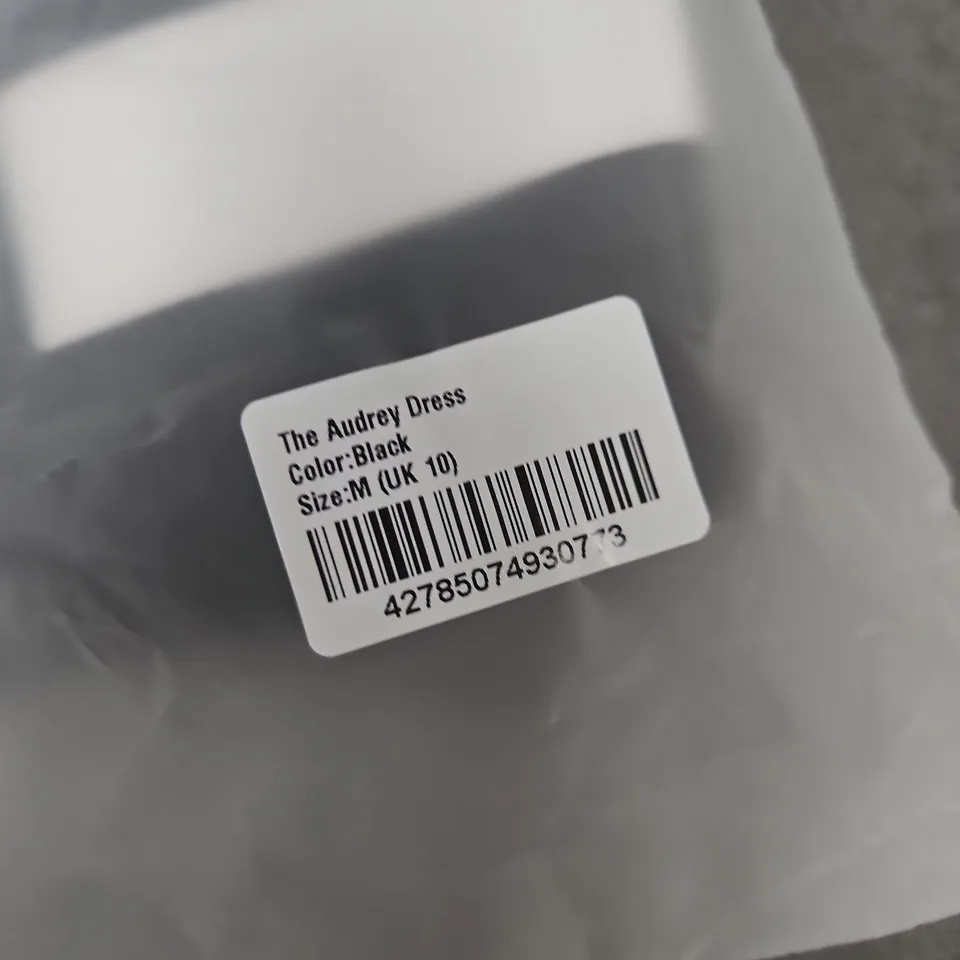 BAGGED THE AUDREY DRESS – BLACK, UK SIZE 10 (M) – ASANDRA STUDIOS