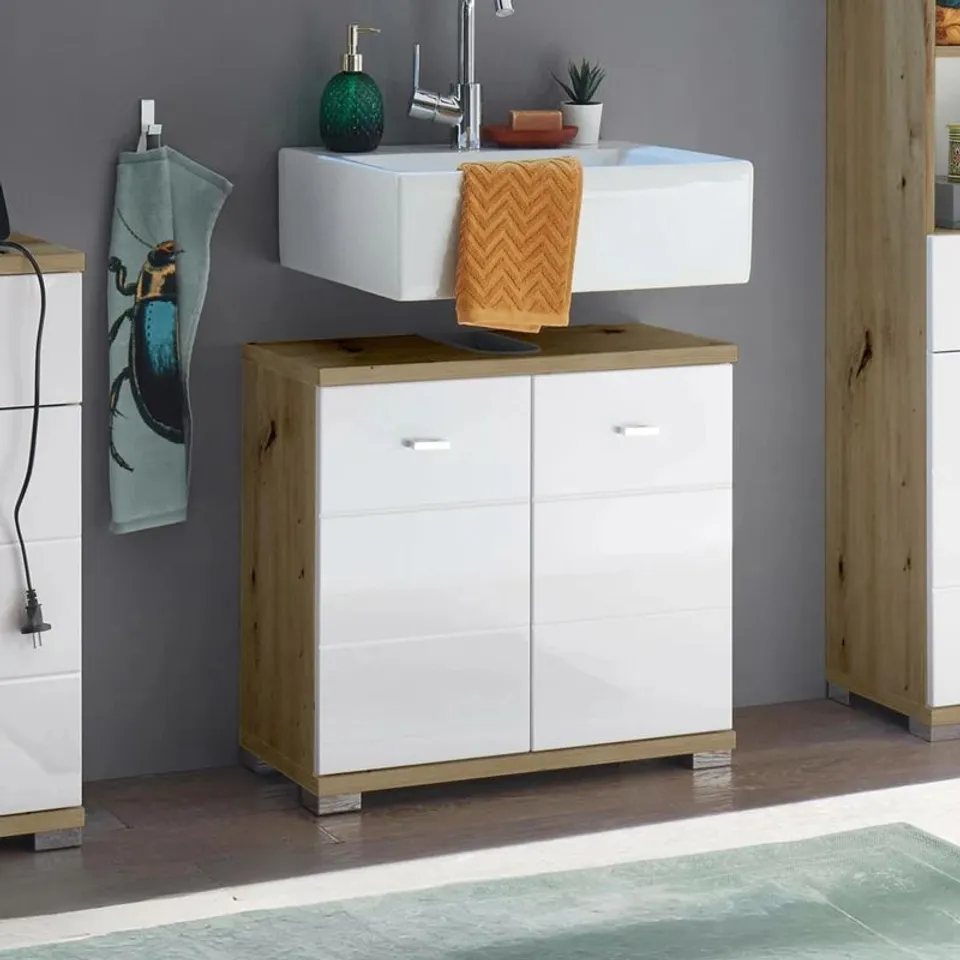 BOXED JULIAN BOWEN POOL UNDER SINK CABINET - WHITE (1 BOX)