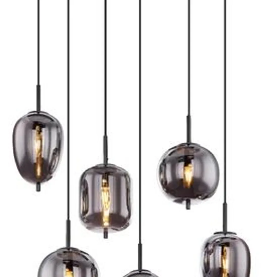 BOXED JINESH 6-LIGHT BLACK KITCHEN ISLAND PENDANT  