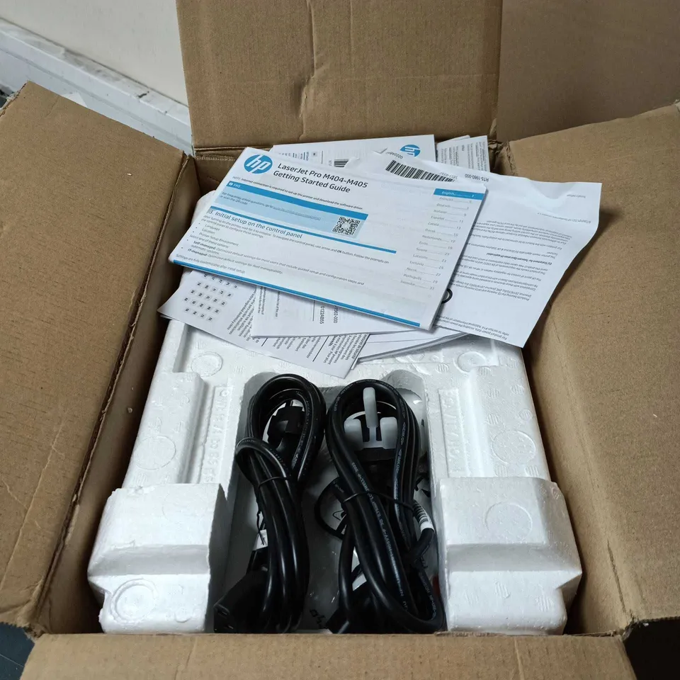 HP LASER JET PRO M404DW PRINTER BOXED WITH PLUG AND ACCESSORIES